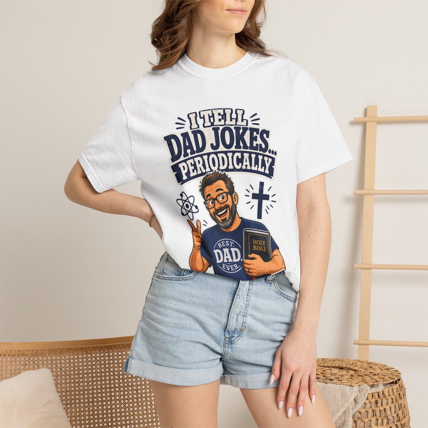 Dad Jokes Periodically T-Shirt — Christian Dad Funny Graphic Tee